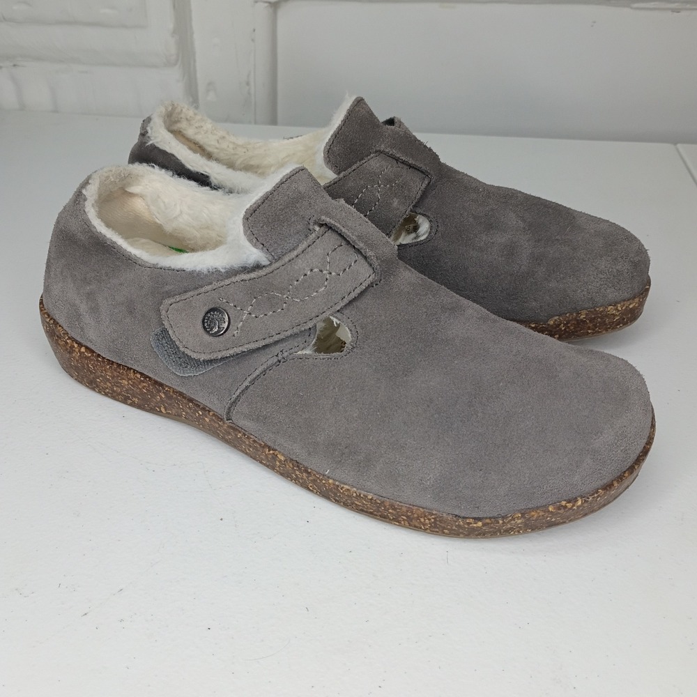 Earth Origins Aurora Jade insulated grey suede slip-on shoes women's 10 - Picture 3 of 6